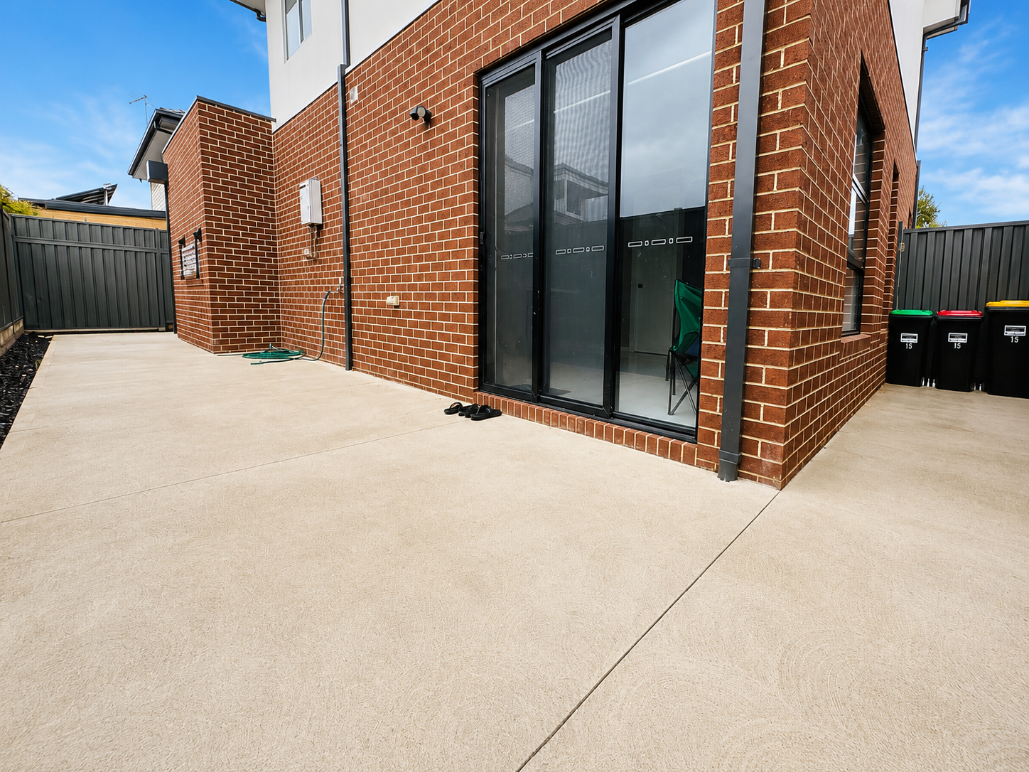 Rear courtyard and service yard
