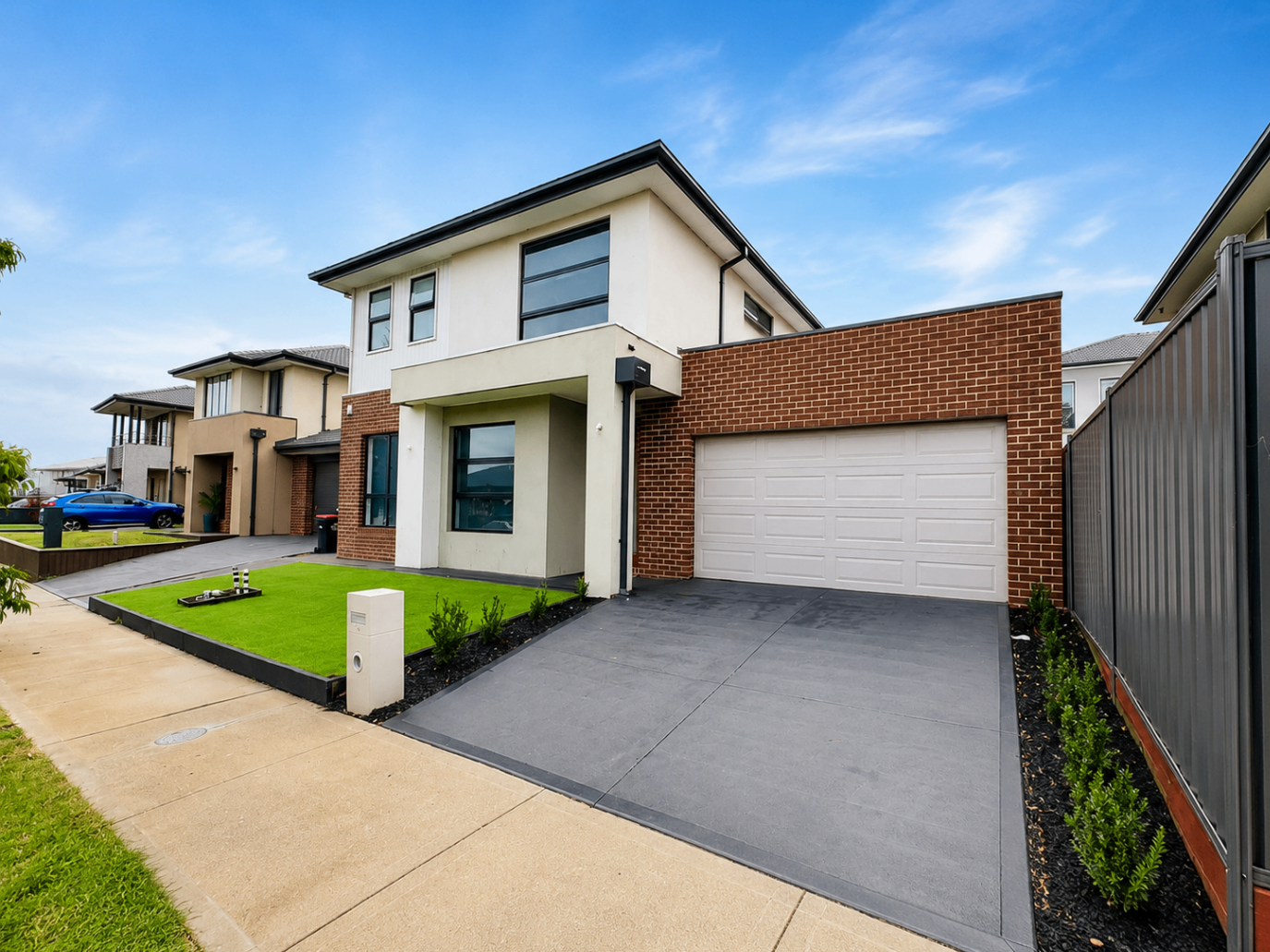 Streetscape and driveway approach